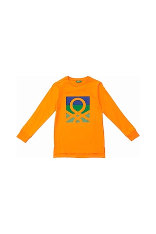 United Colors Of Benetton Erkek Çocuk Tshirt Bnt-b20887 Turuncu