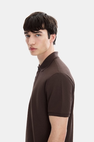 Backandbond Kahve Regular Fit Örme Polo Yaka Tişört