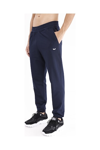 Yumuşak Dokulu Esnek Bel Lastikli Yan Cepli Rahat Kesim Paça Lastikli Mevsimlik Örme Eşofman Altı Navyblue