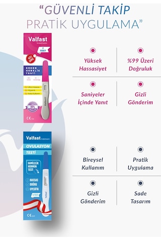 20 Adet Ovulasyon + 5 Adet Erken Gebelik Testi Kalem Test