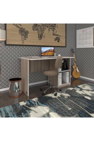 Kenzlife Ofis Masası Miyamoto Crd Sağ 75 160 80 Raflı Dolap Bilgisayar Çalışma Masası Beyaz