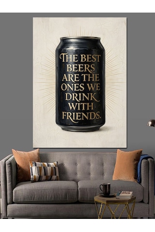 The Best Beers Siyah Kutu Dekoratif Kanvas - Mdf Ahşap Tablo