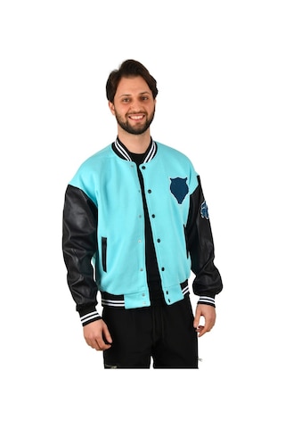 Deepsea Erkek Açık Mavi Kolej Yaka Mont 2304771 Açık Mavi