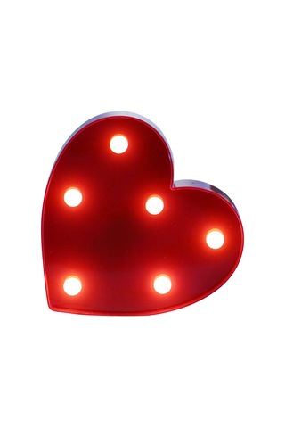 Jeehugo Kırmızı Kalp Şekilli Led Dekoratif Işık - Ip42 Su Geçirmez - Sadece Sıcak Beyaz Aydınlatma - 2xaa Pil İle Çalışır Pil Dahil Değil - Parti, Düğün, Ev Dekorasyonu İçin Uygun Kırmızı