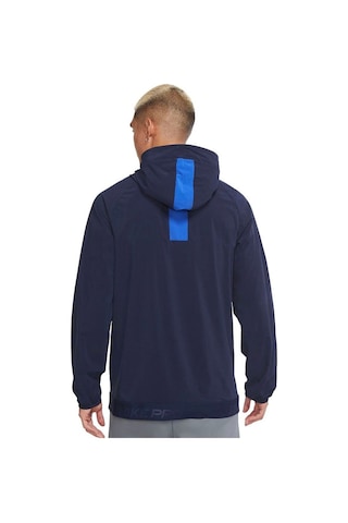 Pro Dri-fıt Flex Vent Max Tam Fermuarlı Kapüşonlu Erkek Antrenman Ceketi Ndd Sport Mavi