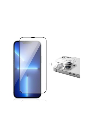 Vendas Apple Uyumlu iPhone 13 Pro Full Glass Anti-Dust Ahize Korumalı Cam Ekran Koruyucu+ Kamera Lens Koruyucu