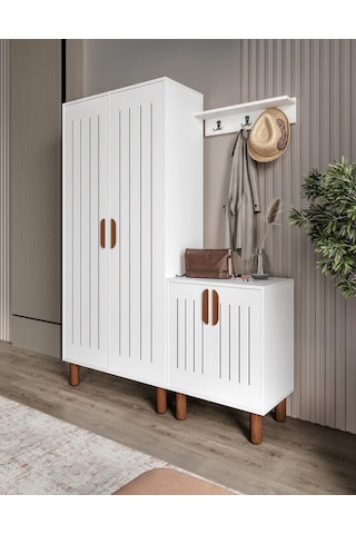 Afilli Leon Portmanto Ve Ayakkabılık Tamamı Mdf