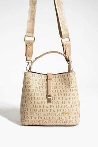 Just Polo Kadın Orijinal 4 Bölmeli Lüks El & Omuz Çantası Shoulder Bag Ebat: 25x25 Cm Vizon