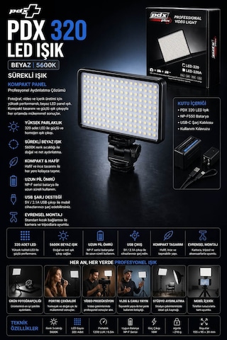 Pdx 320 Led Işık Beyaz Sürekli Işık