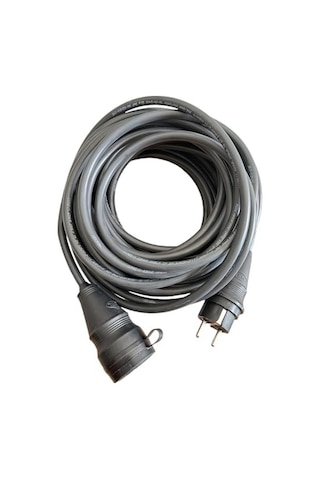 Evden Elektrikli Araba Şarj Uzatma Kablosu Topraklı%100 Bakır 3x2.5mm Siyah, 10 Metre