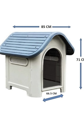 Missidea Brave Paws Plastik Köpek Kulübesi 85x71x66 Cm Mavi