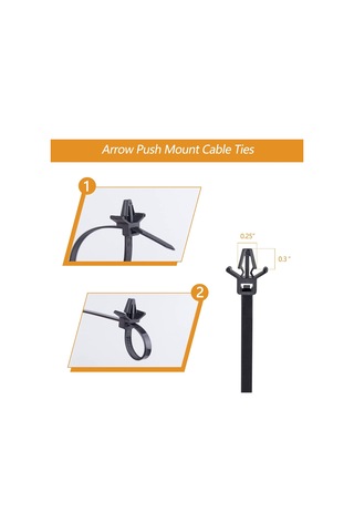 160pcs Evrensel Push Montaj Kablosu Zip Kravat Arabalarla Uyumlu Tekne Römorku Polaris Utv