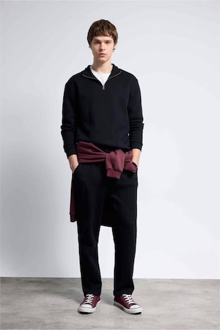 Defacto Dik Yaka Yarım Fermuarlı Sweatshirt F9323ax26spbk81 Siyah-bk81