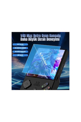 Retro Arcade V40 Max Arkos 2.0 +40.000 Oyunlu El Konsolu 256 Gb