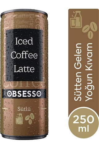 Obsesso Sütlü Soğuk Kahve 250 Ml X 12 Adet Hazır