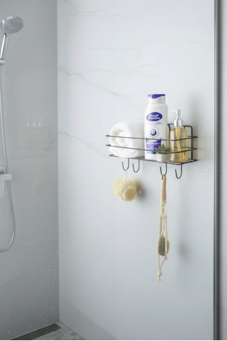 Kendinden Yapışkanlı Asılabilir Kancalı Banyo Ve Mutfak Düzenleyici Organizer - Siyah Siyah