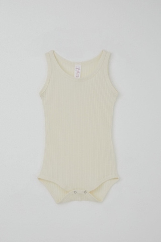 Breeze Kız Bebek Çıtçıtlı Atlet Zıbın Body Jakarlı 9 Ay-3 Yaş, Ekru