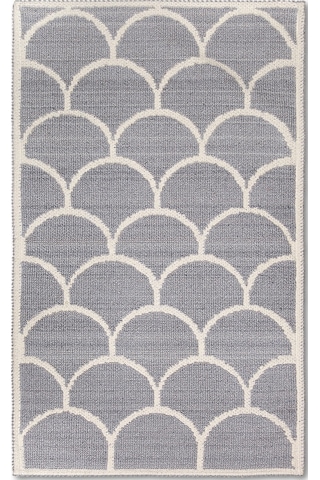 Pearl Doğal Pamuklu 2'li Banyo Paspas Seti 60x100+50x60 Cm Gri Çok Renkli