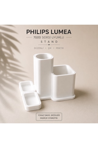 Philips Lumea 7000 Serisi Uyumlu Cihaz, Başlık Ve Adaptör Düzenleyici Stand Beyaz
