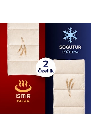 Strauss Home Çavdar Yastığı 800g Çıkarılabilir & Yıkanabilir Kılıf %100 Doğal Çavdar Dolgu Isı Ve Soğuk Terapisi Ekru