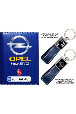 Plakanıza Özel Opel Logolu Lacivert Ruhsat Kabı Ve Anahtarlık Plakanıza Özel Opel Logolu Lacivert Ruhsat Kabı Ve Anahtarlık