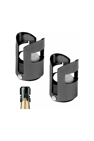 Konesam 2 Adet Paslanmaz Çelik Şampanya Muhafaza Korku, Vakum Kapaklı Şarap Prosecco Şişe Tıkacı, Aroma Ve Tazelik Koruyucu, Ev Bar Ve Mutfak Aksesuarı