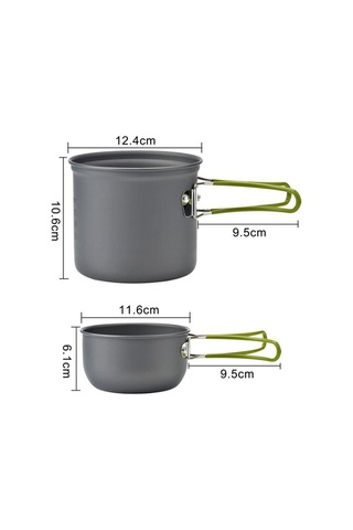 Createtech Ve Tencere, Taşınabilir Takımı Seti: Renkli Pratik Ocak Katlanır Kamp İle Geeroyoo Çok Çatal Bıçak Alüminyum Fc Çok Renkli