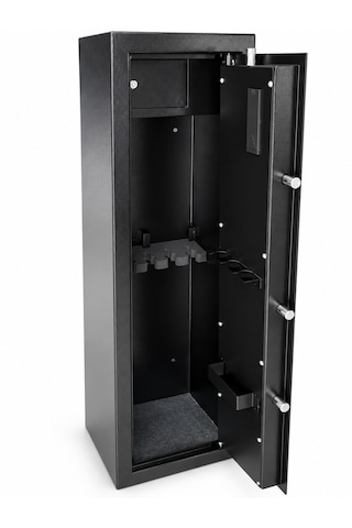 X-BAY XB-1450 Dijital Şifreli 5 Tufek Kapasiteli Çelik Tufek Kasası – Siyah