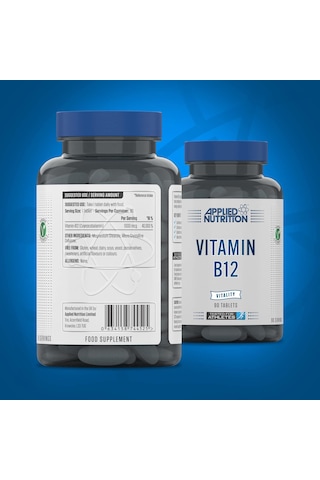 Applied Nutrition Vitamin B12 Immune System Support & Reduction O