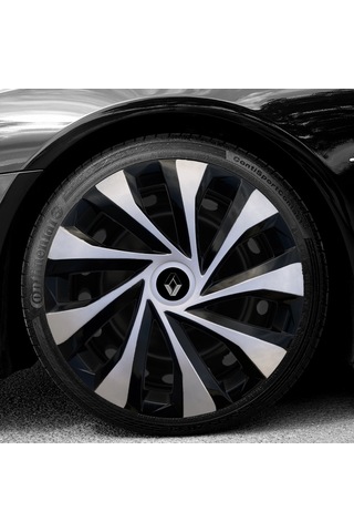 Kırılmaz Renault Symbol 14'' inç Uyumlu Jant Kapağı 4 Adet 1 Takım Çelik Görünümlü