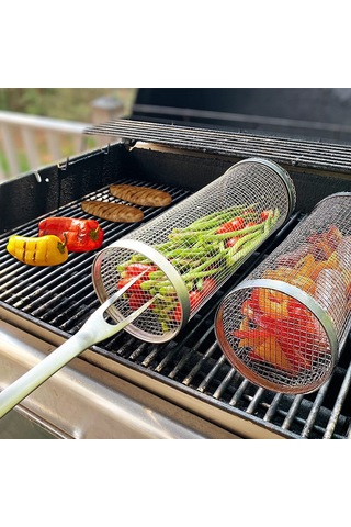 Jeehugo 304 Çelik Küçük Dış Mekan Izgara Kafesi 20x9cm, İğne İle, Fcm Onaylı, Deri Kutulu Tekli Paket Çok Renkli