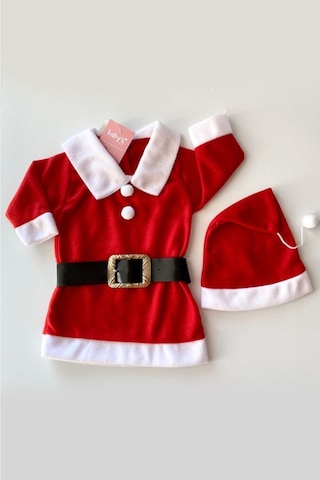 Osso Baby Kız Çocuk Noel Elbise Kostüm Kırmızı