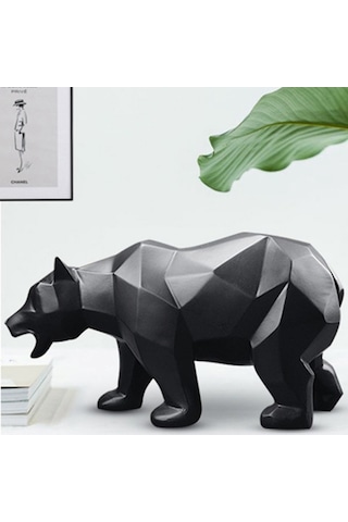 CajuArt Dekoratif Büyük Boy Kübik Ayı Ev Ofis Modern Biblo Dekor