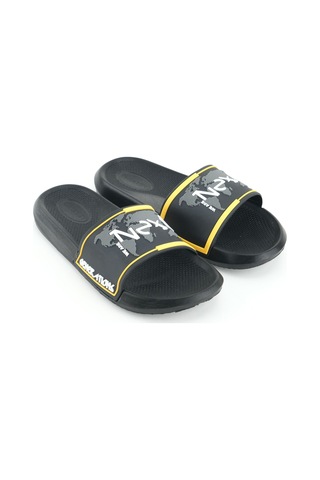 Gezer Erkek Yazlık Pu Islak Zemine Uygun Ev Banyo Bahçe Havuz Terlik Siyah-sarı Siyah - Sarı