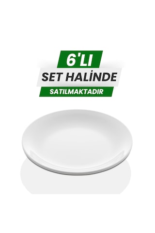 Alezy 587 Göreme Melamin Termostar Ent Servis Tabak 23 Cm Beyaz