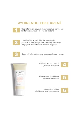 Sinoz %3 C Vitaminli Koyu Ton Eşitleyici Krem 40 ML
