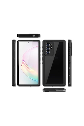 Ardemix Galaxy Uyumlu Note 20 Ultra Kılıf 1-1 Su Geçirmez Kılıf - Siyah Siyah
