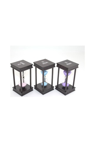 2 Adet Ahşap Kum Saati 3 Dakika Zamanlayıcı, Masaüstü Dekoratif Timer, Sandglass Wooden Hourglass Diğer