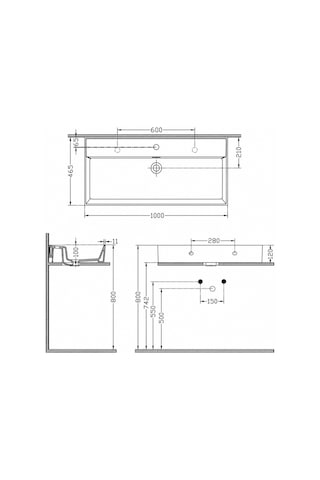 Dura Niva Kare Çanak Lavabo 100x46,5 Cm Tezgah Üstü Batarya Deliksiz Beyaz 5255