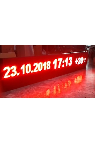Kayan Yazı Led Tabela 16x64 Cm Kırmızı Çift Taraflı Eskişehirled