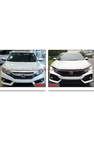 Honda Civic Fc5 Typer Ön Panjur Ve Far Kaşları Makyajlı 2020-2021