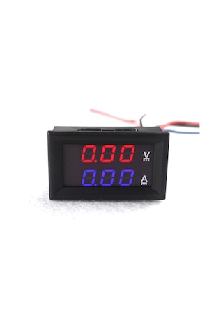 Dijital Dual Voltmetre Ampermetre Volt Akım Ölçer Dc 0 100V 10A