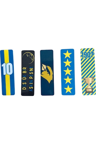 5 Adet Taraftar Kitap Ayracı - Sarı Lacivert 15 Cm