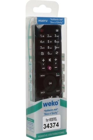Vestel 40042 - 34375 / Seg Rc4870 - Rc4875 / Regal 43r6550 Yuvarlak Göbek Mini Lcd Tv Kumanda