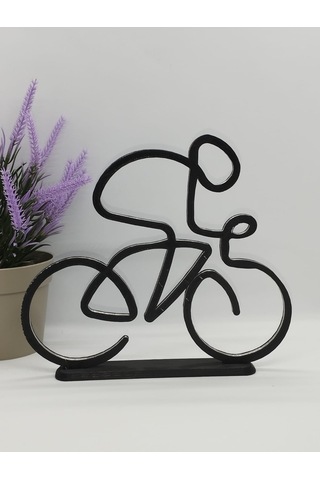 Bisikletçi-1 Masa Dekor Hediye Fikri Sanat Heykeli