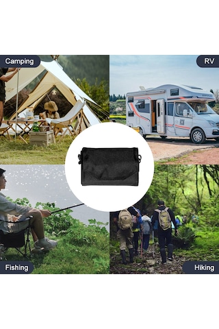 Hfambition Siyah 12w 5v Çift Usb Güneş Enerjisi Çevirici - Ip6 Su Geçirmez, Taşınabilir, 2 Kalkanlı, Polikristal Güneş Paneli