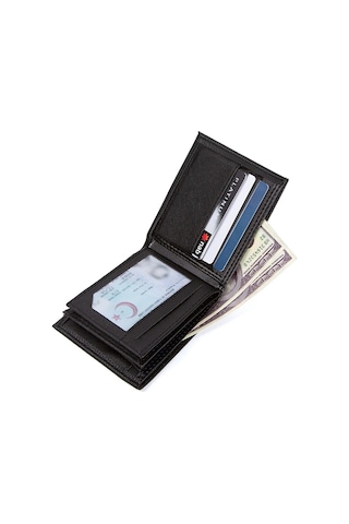 Tuldar Erkek Deri Bozuk Para Hazneli Kartlık Ve Cüzdan Tul103 Siyah