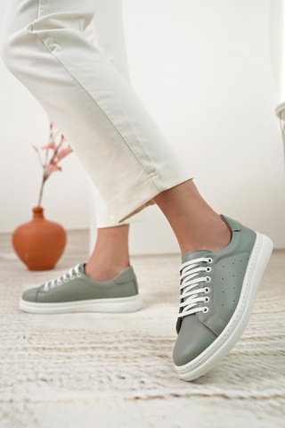 Nesil Shoes Syg P55 Yeşil Hakiki Deri Kadın Ayakkabı-yeşil Yeşil