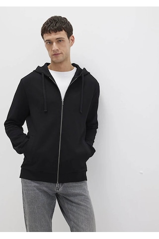 Mavi Kapüşonlu Full Siyah Erkek Sweatshirt M0s10423-900 Siyah