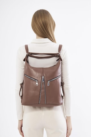 Derinss Leather Derinss Dkb501 Hakiki Deri Kadın Kahverengi Sırt Ve Omuz Çantası 001
